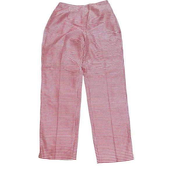 NWT deadstock Y2K loft silk red gingham pants ITEM IS NO LONGER AVAILABLE - Picture 2 of 10